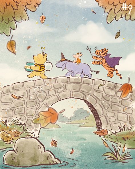 Bear Wallpaper Aesthetic, Winnie The Pooh And Friends, Winnie The Pooh Pictures, 동화 삽화, Pooh And Friends, Images Disney, Old Disney, Theme Halloween, Aesthetic Phone