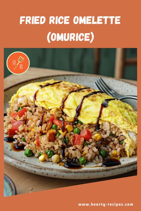 Discover the comforting flavors of Omurice, a delightful Japanese fried rice wrapped in a fluffy omelette. Perfect for a quick, satisfying meal that’s both fun and delicious! 🍳🍚 #Omurice #JapaneseFood #FriedRice #Omelette #EasyRecipes #ComfortFood Rice Omelette, Fluffy Omelette, Japanese Fried Rice, Rice Wraps, Japanese Cooking, Ramen Bowl, Authentic Recipes, Sushi Rolls, Satisfying Food