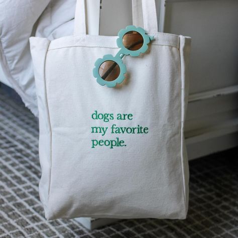 Dogs are my favorite people 🤭 What about you? 🐶🤎✨ Our custom embroidered tote bags will be LAUNCHING APRIL 11 at 10:00 am (MST) Dog Tote, Embroidered Tote Bag, Embroidered Tote, Dog Bandanas, April 3, April 11, Instagram Dogs, Dog Bandana, Bandanas