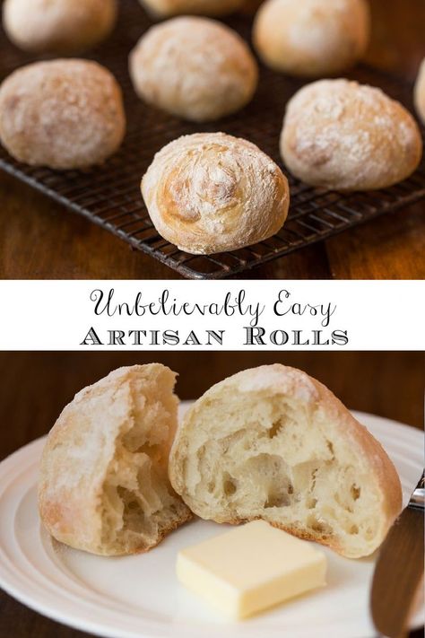 Homemade Artisan Bread, Artisan Rolls, Rolls Easy, Artisan Bread Recipes, Easy Bread, Baking Sweets, Bread Recipes Homemade, Artisan Bread, Bread Rolls