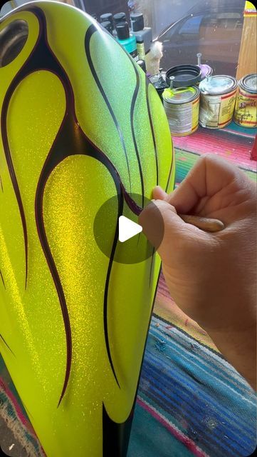 Chiko's Pinstriping on Instagram: "#teampainthuffer #metalflake #chiko #pinstriping #chopperpaint #handpainted #custompaint #custombike #painthuffer #germany #chikospinstriping.com" Kustom Kulture Art, Sportster Bobber, Pinstripe Art, Custom Street Bikes, Pinstriping Designs, Sign Painting, Bowling Pins, Custom Paint Jobs, Pin Art