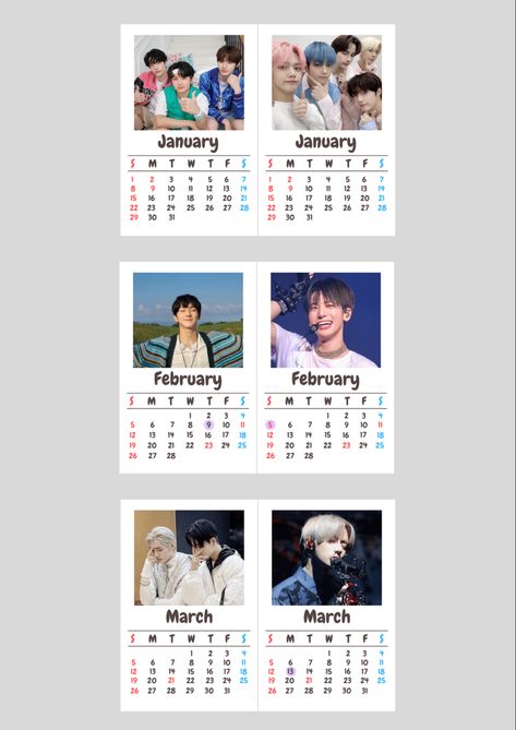 Printable photocard size calendar #enhypen #txt #calendar Enhypen Calendar 2024, Txt Calendar, Enhypen Calendar, Photocard Size, Men Faces, 16 29, Calendar 2024, Male Face, Quick Saves