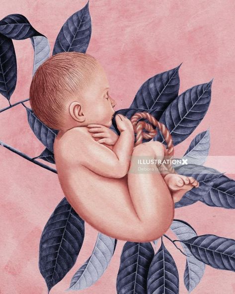 Illustration of baby in womb Baby In Womb Art, Womb Art, Baby In Womb, Animation News, Pregnancy Art, History Magazine, Nostalgic Images, Aids Day, World Aids Day