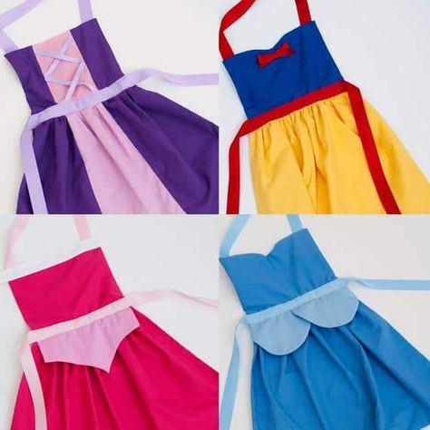 Cinderella Sleeping, Dress Up Aprons, Princess Aprons, Sew Ins, Royal Dresses, Sewing Aprons, Baby Diy, Mulan, Learn To Sew