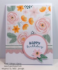 Gimme Some Sugar, Hand Stamped Cards, Ctmh Cards, Cricut Cards, Birthday Cards Diy, Stamping Up Cards, Happy Birthday Card, Card Sketches, Card Layout