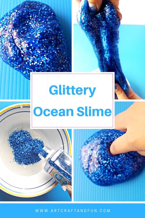 Learn how to make ocean slime using contact lens solution. Its the easiest slime recipe. The slime turned out just perfect. #oceanslime #slimerecipe #funslime #oceancrafts #slimecraft #contactlensslime #glitterslime #diyslime #kidscraft #easyslime #funcrafts #preschoolcrafts #kidsactivity #summercraft #artcraftandfun Recipe Crafts, Ocean Slime, Timeout Corner, Kids Slime, Contact Solution, Easy Slime Recipe, Messy Crafts, Slime Time, Contact Lens Solution