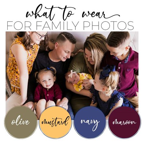 Call Family Photo Outfits, Fall Color Schemes For Family Pictures, Newborn Family Photos What To Wear, Family Picture Color Scheme, Fall Pictures Family, Family Photo Outfits Fall, Christmas Outfits For Family Pictures, Picture Color Schemes, Family Christmas Pictures Outfits