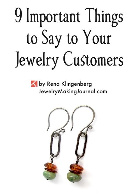 9 Important Things to Say to Your Jewelry Customers by Rena Klingenberg, Jewelry Making Journal Buy Wholesale Jewelry, Jewelry Making Business, Journal Making, Make Your Own Jewelry, Jewellery Gold, Jewelry Armoire, Amber Jewelry, Gold Price, Diy Schmuck