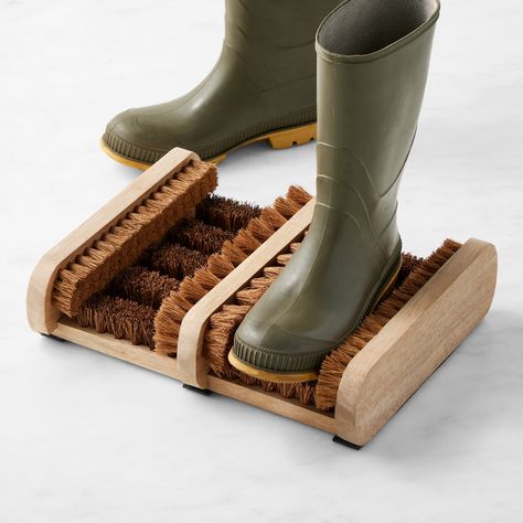 Hold Everything Shoe Scraper | Williams Sonoma College Kitchen, Boot Tray, Table Setting Inspiration, Kids Pottery, Organization Furniture, Williams Sonoma Home, Mackenzie Childs, Williams Sonoma, Bath Decor