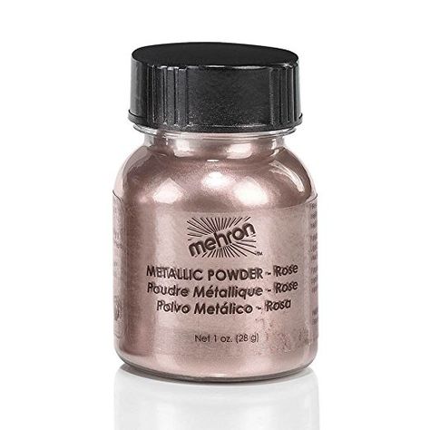 Mehron Metallic Loose Powder for Face & Body - Rose Shimmer Makeup, 1 ounce Makeup Metallic, Powder For Face, Metallic Makeup, Mehron Makeup, Shimmer Makeup, Metallic Powder, Theatrical Makeup, Character Makeup, Liquid Makeup