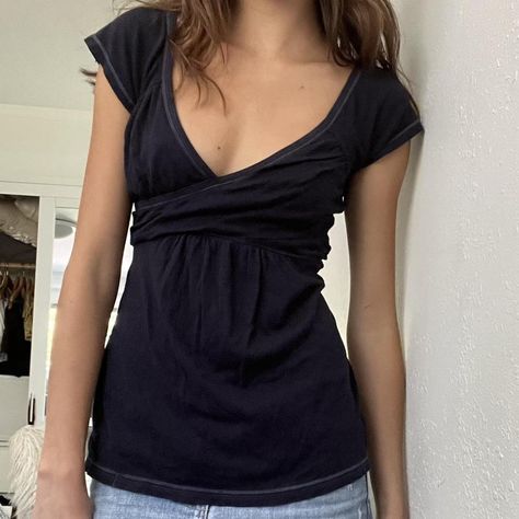 Abercrombie babydoll top! Super soft and cute for... - Depop Short Sleeve Babydoll Top, Flowy Babydoll Top, Babydoll Tube Top, Black Babydoll Top, Cute Babydoll Tops, Y2k Babydoll Top, 2000s Babydoll Top, Baby Doll Top Pattern, Diy Babydoll Top