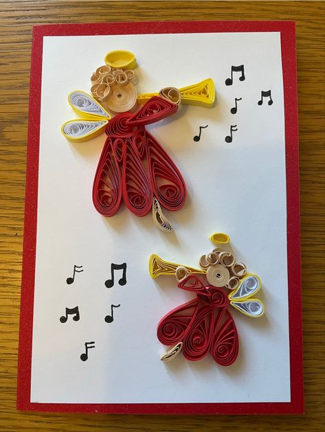 Christmas Quilling Cards, Quilling Angels, Free Quilling Patterns, Christmas Quilling, Diy Angels, Paper Quilling Jewelry, Quilling Christmas, Quilling Jewelry, Quilling Craft