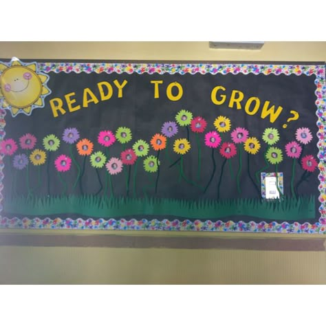 Ready to grow?... Ready To Grow Bulletin Boards, Welcome To Class, Soft Board, School Board Decoration, Back To School Bulletin Boards, Door Decorations Classroom, School Bulletin Boards, Board Decoration, Classroom Door