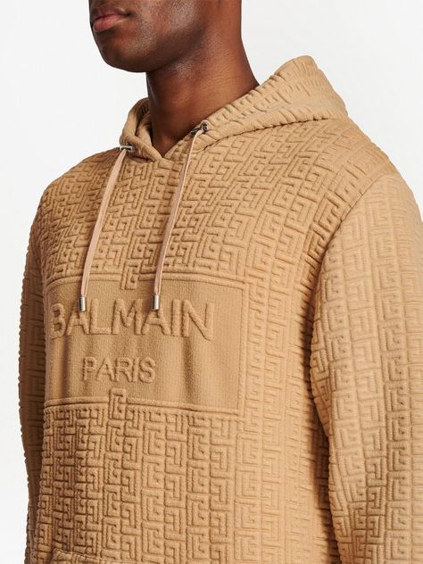 Embossed Hoodie, Balmain Monogram, Monogram Hoodie, Patterned Tiles, S Aesthetic, Designer Hoodies, Monogram Pattern, S Monogram, Ami Paris