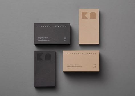 CARPENTER + MASON brand identity by LMNOP Creative. Cv Ideas, Beautiful Business Card, Wood Crafting Tools, Visiting Card Design, Logo Style, Brand Development, Custom Woodworking, Visiting Cards, Personal Brand