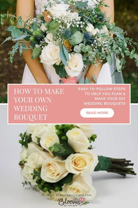 How to make wedding bouquet. Easy DIY bridal bouquet. How to DIY a wedding bouquet for bride, wedding party & bridesmaids. Affordable wedding flowers. BloomsByTheBox.com ships the best DIY flowers for weddings, parties & events. Shop premium, high-quality fresh-cut flowers, greens & floral design supplies for weddings, entertaining & events. Cheap, affordable, bulk & wholesale fresh flowers. Use our DIY flower advice & tutorials to make your own floral arrangements, bouquets & centerpieces. Making Wedding Bouquets Diy Fake Flowers, Diy Bouquet Wrap Wedding, Inexpensive Wedding Flowers Spring, Diy Bouquets For Weddings, How To Make Your Own Bridal Bouquet, How To Make A Wedding Bouquet Tutorials, How To Make Bouquets, How To Make Bridal Bouquets, How To Make A Bridal Bouquet Tutorials