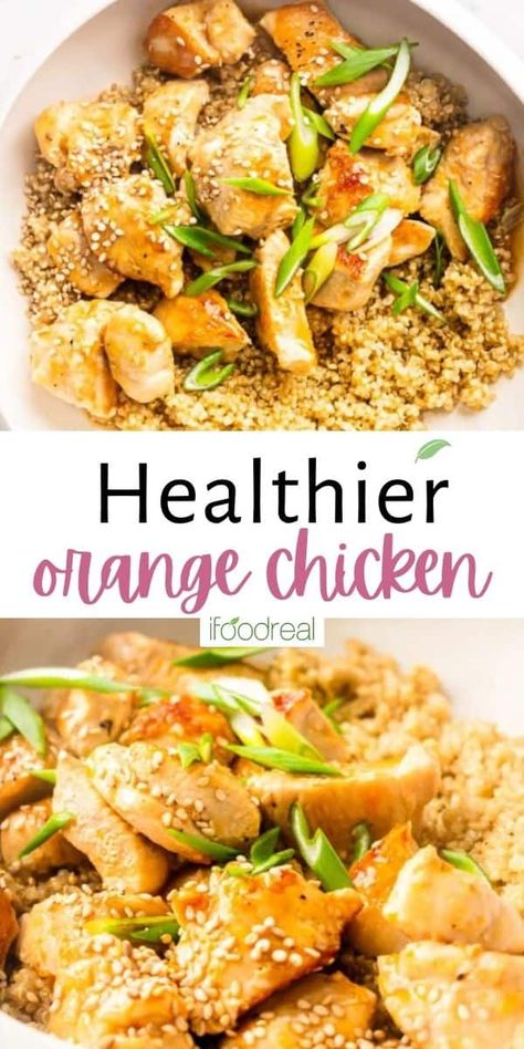 Healthy Orange Chicken is the answer to all your Chinese takeout cravings. This super delicious and healthy version is loaded with the classic flavours and a deliciously sweet and sticky orange sauce, no one will know it's not the original recipe! Quick Dinner Options, Healthy Orange Chicken, Easy Orange Chicken, Healthy Version, Orange Chicken Recipe, Clean Eating For Beginners, Chinese Takeout, Vegetable Casserole, Orange Sauce