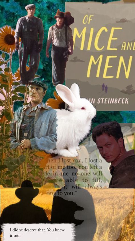 Of mice and men collage Mice And Men, One Pager, Kill A Mockingbird, Chick Flicks, Of Mice And Men, English Classroom, To Kill A Mockingbird, Book Book, You Lost Me