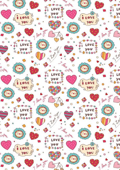 Valentines Day scrapbook paper - I Love You white Love Pattern Paper, Heart Scrapbook, Scrapbook Patterns, Love Pattern, Scrapbook Background, Valentines Wallpaper, Printable Scrapbook Paper, Scrapbook Printables, Digital Scrapbook Paper