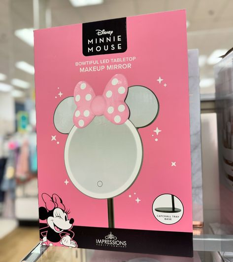 Disney’s Minnie Mouse Bowtiful Tabletop Makeup Mirror 59.99 @marshalls by @impressionsvanity 🎀 #impressionsvanity #disney #minniemouse #disney #makeupvanity #disneyfind #disneymarshalls #makeup Minnie Makeup, Minnie Mouse Makeup, Teen Vanity, Mouse Makeup, Makeup Chair, Impressions Vanity, Catchall Tray, Amazon Wishlist, Disney S