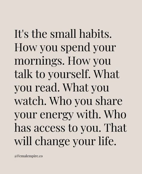 It's the little things 😌 #morningpost #wednesdaythoughts #routine #habits #visionboard ***Click the link in my profile to explore and shop quality thrifted clothing, shoes, books, and more on my reselling platforms*** Inspiration Healthy Lifestyle, Make Time For Yourself Quotes, Routines Quotes, Morning Routine Quotes, Habits Quotes, Routine Quotes, Routine Motivation, Simple Life Quotes, Mindful Quotes