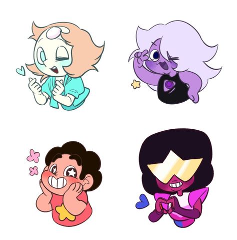 Chibi Steven Universe, Steven Universe Stickers, Garnet Steven Universe, Amethyst Steven Universe, Sia Kate Isobelle Furler, Steven Universe Gem, The Crystal Gems, Steven Universe Fanart, Space Rock