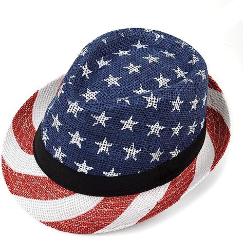 WESTEND American Flag - Independence Day, July 4TH Fedora for Men and Women (Stars and Stripes) Herrscher Of Finality, Kiana Kaslana, American Hat, American Flag Hat, Mens Fedora, Packable Hat, Fedora Hat Men, American Theme, Best Caps