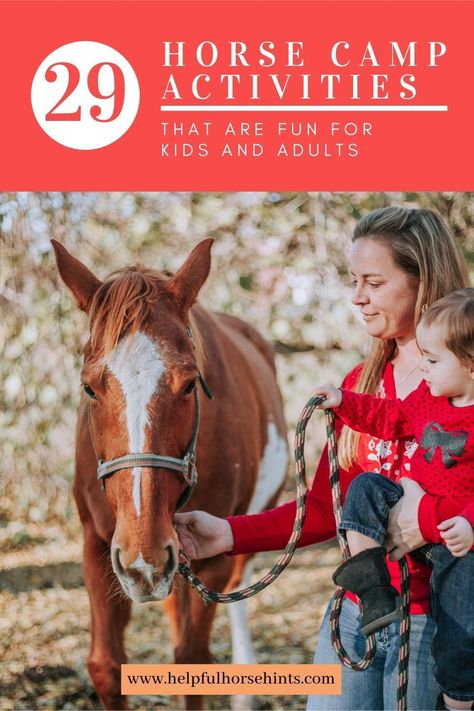 Horse Therapy Activities, Pony Camp Ideas, Unmounted Horse Activities, Horse Summer Camp Ideas, Farm Camp Ideas, Equine Assisted Learning Activities, Pony Camp Activities, Horse Camp Games, Horse Activities For Kids