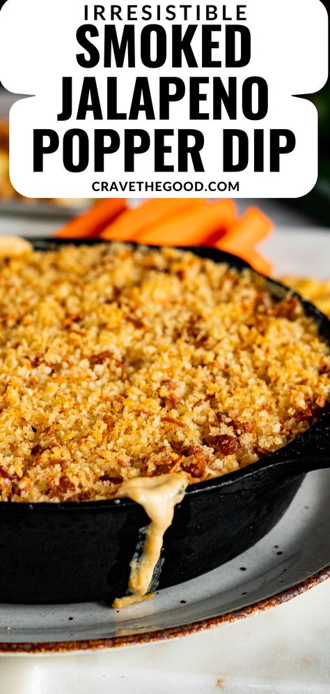 Popper Dip Recipe, Smoker Grill Recipes, Jalapeno Popper Dip Recipe, Traeger Grill Recipes, Smoked Jalapeno, Jalapeno Popper Dip, Popper Dip, Spicy Dip, Pellet Grill Recipes