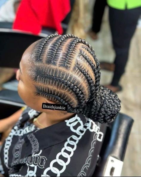 Braiding Styles For Older Black Women, Older Women Braided Hairstyles, Nice Cornrows Hairstyles, Four Stitch Braids, Braids For Older Black Women, Funmi Hair, Cornrows Natural, Corn Row, Feedin Braids