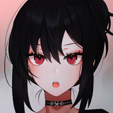 Red Eyes, Black Hair, Choker, The Story, Red, Hair, Anime, Black