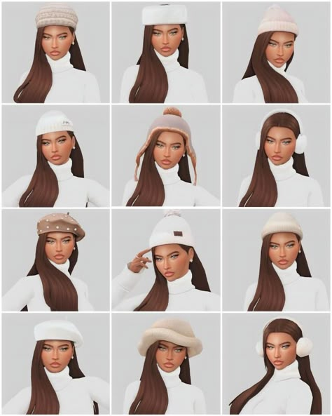 marilynjeansims Sims 4 Aesthetic, 4 Aesthetic, Sims 4 Piercings, Cc Hats, Sims 4 Tsr, Sims Packs, Sims 4 Anime, Hat Aesthetic, Preppy Winter