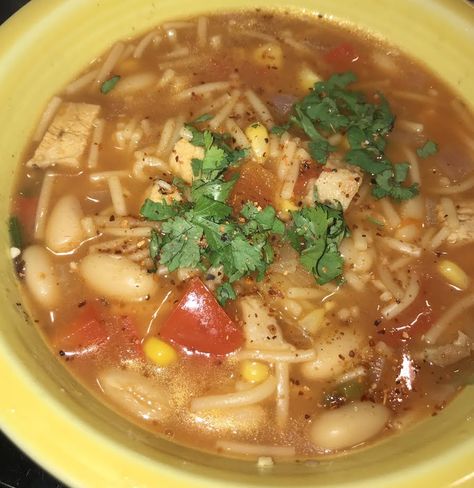 Fideo Loco Soup with Chicken #Sopa Fideo #justapinchrecipes Fideo Recipe With Stew Meat, Chicken Fideo Soup Recipe, Vegetarian Fideo Soup, Fideo Soup With Chicken, Fideo Soup Mexican With Beef, Yummy Noodles, Cup Of Soup, Crockpot Soup Recipes, Soup Season