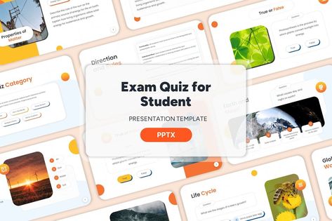 Exam Quiz for Student - Powerpoint Templates Design Powerpoint, Ads Design, Mobile Ui Design, Ui Design Inspiration, Keynote Template, Ad Design, Google Slides, Presentation Templates, Ui Design