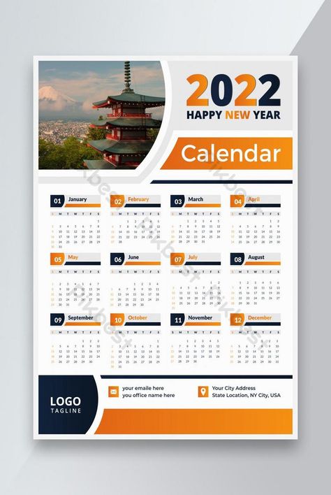 Modern Wall Calendar 2022 print template design | EPS Free Download - Pikbest Calendar Poster Design, Design Kalender, Calendar Design Layout, Wall Calender, Desk Calendar Template, Desk Calendar Design, Work Calendar, Wall Calendar Design, Calendar Design Template