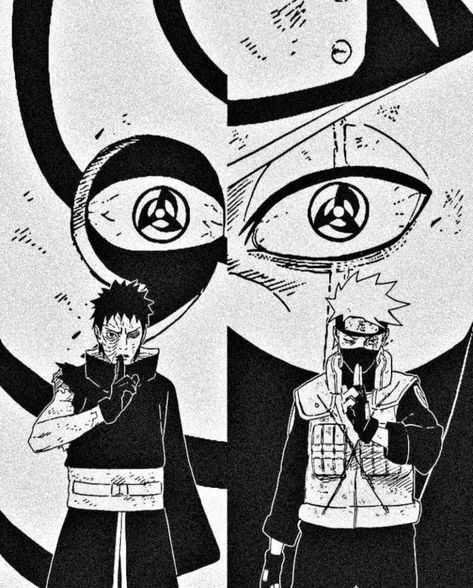 Obito Vs Kakashi Manga, Kakashi Manga, Kakashi And Obito, Warriors Illustration, Naruto Drawings, Phone Theme, One Piece Drawing, Anime Pictures, Madara Uchiha