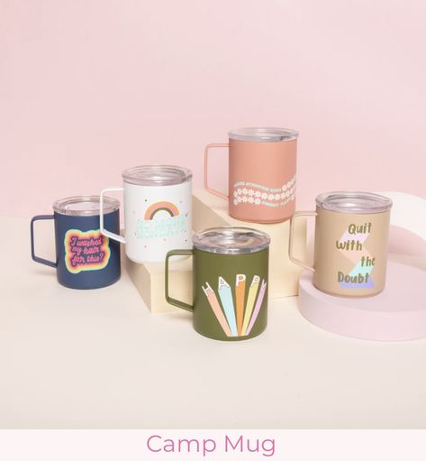 Back to school must-haves Starbucks Cup Art, Cute Camping, Items For College, School Must Haves, Sip Sip Hooray, Happy Camp, Ice Cream Social, Camp Mug, Cup Art