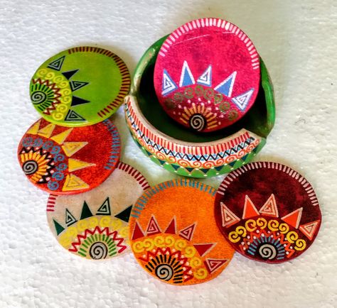 Serve in style! Serve the #ARTEL way!  Hand painted terracotta coaster sets. Please inbox for details.  ARTEL by BINA ALI-transforming lives through art.  We train underprivileged youth as our creative team. Buy ARTEL products and help us serve our purpose.  Join our page The ARTEL Lounge to stay updated with our happenings.  https://m.facebook.com/artel.by.bina.ali  Instagram: ARTEL_BY_BINA_ALI You Tube: ARTEL by BINA ALI https://www.youtube.com/channel/UCgtgNzbsKTld0dPCn_7CkVQ Terracotta Coasters, Painted Terracotta, Coaster Sets, Creative Team, You Tube, Coaster Set, Basement, Coasters, Craft Ideas