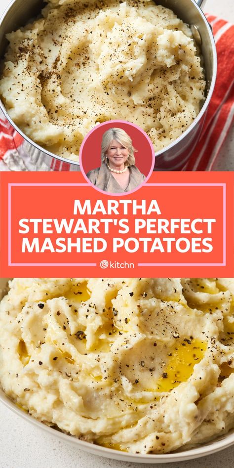 Post Image Mashed Potatoes Thanksgiving, Thanksgiving Food Sides, Perfect Mashed Potatoes, Homemade Mashed Potatoes, Best Mashed Potatoes, Best Thanksgiving Recipes, Martha Stewart Recipes, Thanksgiving Side Dish, Cheesy Mashed Potatoes