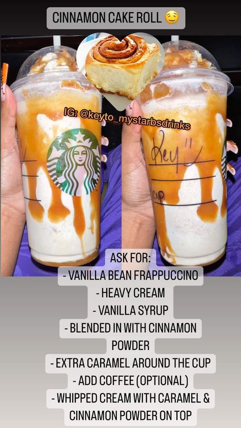 Starbucks Copycat Recipes Drinks, Vanilla Bean Frappuccino, Starbucks Drink Menu, Starbucks Secret Menu Recipes, Fun Drink Recipe, Starbucks Drinks Diy, Secret Starbucks Recipes, Iced Starbucks Drinks, Coffee Recipes Starbucks