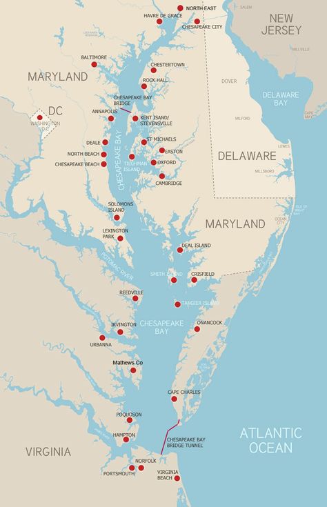 The Chesapeake Bay   Explore the Chesapeake! Here's a map to help you find your way around the Chesapeake Bay &helip; Chesapeake Bay Bridge, Chesapeake Beach, Chesapeake Shores, Virginia Is For Lovers, Eastern Shore, Chesapeake Bay, Ocean City, Virginia Beach, Bay Bridge