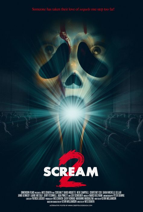 Scream 2 Poster, Horror Movie Wallpaper, Wallpaper Scream, Movie Poster Wallpaper, Wallpaper Horror, Scream Poster, Scream Horror Movie, Scream Movie Poster, Poster Horror