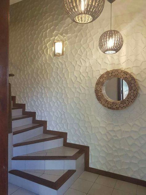 Home Wall Tiles Design, Bar Staircase, Stairs Wall Design, Tiles Wall Design, Wall Texture Patterns, Wall Design Home, Cladding Tiles, Wall Cladding Tiles, Wall Paint Patterns