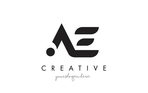 AE Letter Logo Design with Creative Modern Trendy Typography. Ae Logo Design, Monogram Logo Letters, Ae Logo, Market Logo, Trendy Typography, Doodles Art, Monogram Logo Design, Curve Design, Letter Logo Design