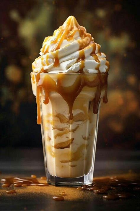 Iced Caramel Frappuccino, Caramel Milkshake Aesthetic, Frappe Photography, Frappuccino Aesthetic, Frappe Aesthetic, Caramel Photography, Caramel Aesthetic, Caramel Milkshake, Caramel Frappe