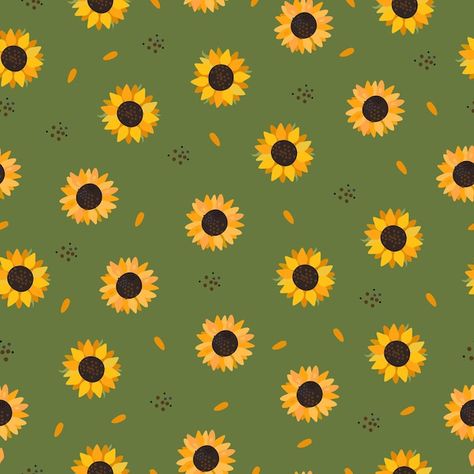 Boho Pattern Design, Sunflower Print Pattern, Sunflower Drawing, Portrait Background, Cute Fall Wallpaper, Sunflower Wallpaper, Sunflower Pattern, Sunflower Design, Cute Patterns Wallpaper