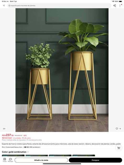 Living Room Mid Century, Tall Plant Stand, Mid Century Plant Stand, Tall Indoor Plants, Mid Century Plants, Century Plant, Iron Plant Stand, Tall Plant, Tall Plant Stands