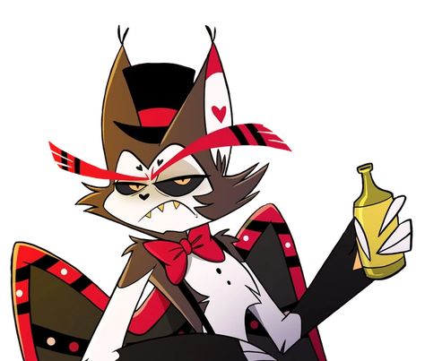 Drunk Cat, Hazbin Hotel Husk, Walpapers Cute, Hotel Trivago, Harbin, Vivziepop Hazbin Hotel, Hotel Art, Oui Oui, Drawing Reference Poses