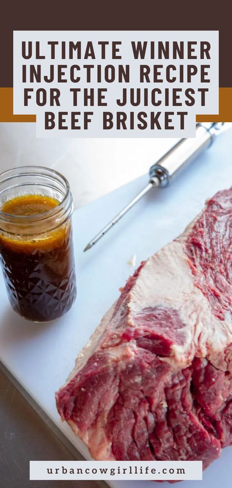 Ultimate Winner Beef Brisket Injection Beef Brisket Injection Recipe, Brisket Injection Recipe, Brisket Injection, Smoked Beef Brisket Recipes, Beef Brisket Recipe, Brisket Oven, Brisket Recipes Smoked, How To Cook Brisket, Recipes Bbq