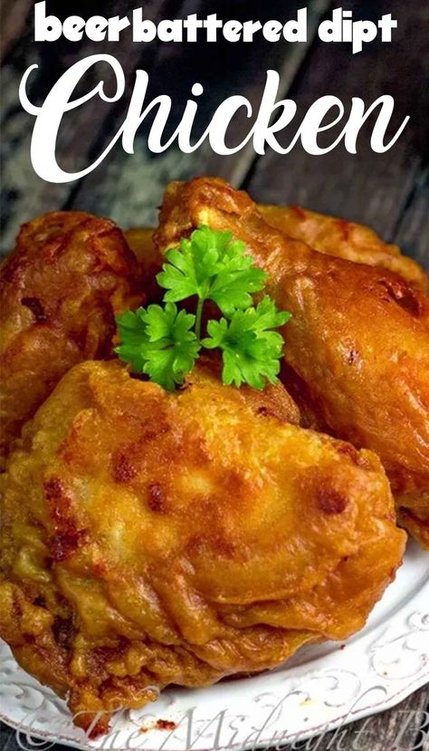 Who needs KFC when you can make something even better at home? This easy Beer Battered Dipt Fried Chicken is going to be a huge hit at your game day parties! It's crispy, juicy, and full of flavor. Bonus: It's less messy than your traditional deep-fried chicken. Made with simple ingredients, it can also be a budget friendly family dinner recipe. Crispy Chicken Dinner, Beer Battered Chicken, Battered Chicken, Fried Chicken Batter, Fried Chicken Dinner, Chicken Batter, Family Dinner Recipe, Chicken Restaurant, Beer Battered